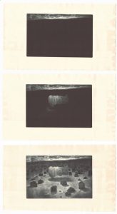 The extended night  Reduction Mezzotint, 150 x 85 cm (triptych) Edition of 10 +2 A.P. 2017