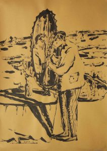 Qader Mansori - Ink on Cardboard - 50 x 70 cm - 2023 (14) copy